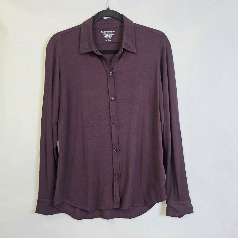 Majestic Filatures deluxe teeshirt soft touch Button down shirt